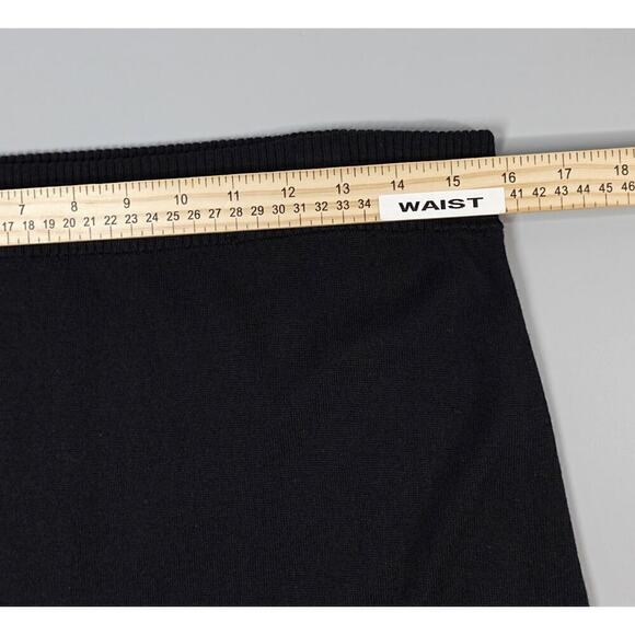 PLANET by Lauren G Pima Cotton Borderline Skirt 2 Black Mod Minimalist Timeless - Picture 13 of 16